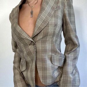 Chic Plaid Women's Blazer